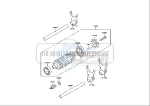 ZX-6R NINJA - 636 cc (EU) drawing GEAR CHANGE DRUM