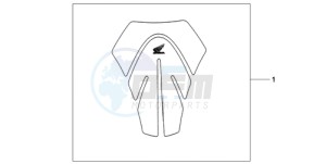 CB600F39 Europe Direct - (ED / ST 25K) drawing TANK PAD/FUEL LID