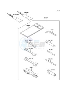 JET SKI X-2 JF800A7F EU drawing Owner's Tools