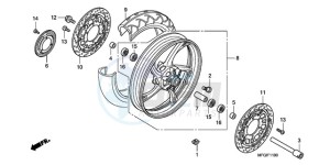 CB600FA3A Australia - (U / ABS ST) drawing FRONT WHEEL