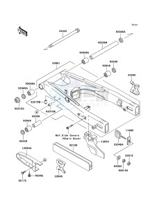 KLE500 KLE500B7F GB XX (EU ME A(FRICA) drawing Swingarm