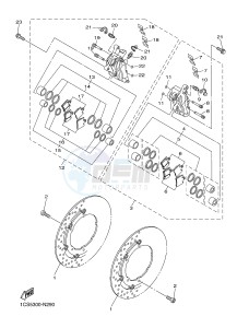 XVS1300A XVS1300A UBS MIDNIGHT STAR (1CS8) drawing FRONT BRAKE CALIPER