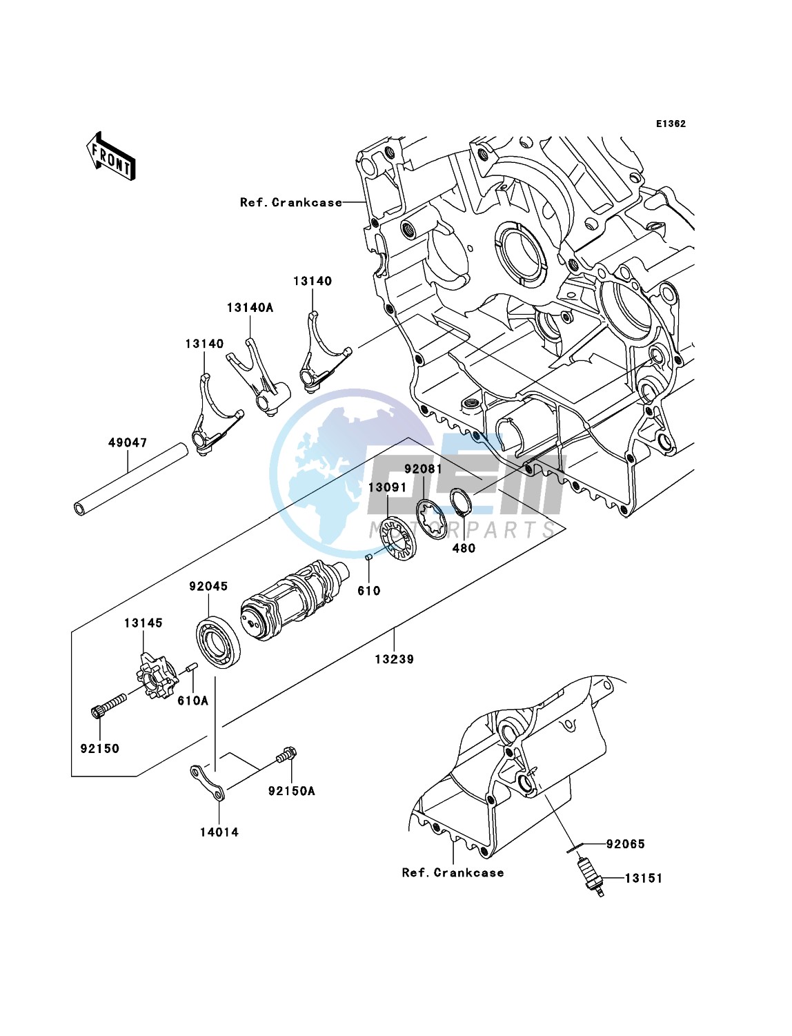 Gear Change Drum/Shift Fork(s)