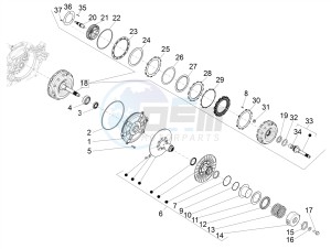 BEVERLY 350 ST 4T 4V IE ABS E4 (NAFTA) drawing Driven pulley