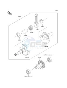 KVF 360 A [PRAIRIE 360 4X4] (A6F-A9F) A9F drawing CRANKSHAFT