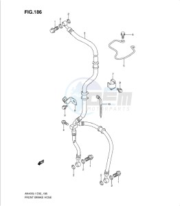 AN400Z drawing FRONT BRAKE HOSE (AN400L1 E2)