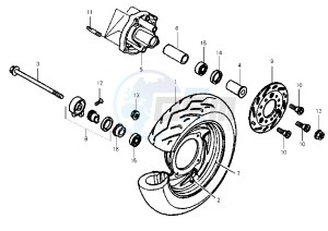 CINDERELLA - 50 cc drawing FRONT WHEEL