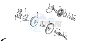 PK50M drawing DRIVE FACE/KICK STARTER SPINDLE