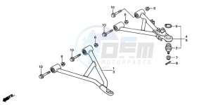 TRX350FM RANCHER 4X4 drawing FRONT ARM (1)