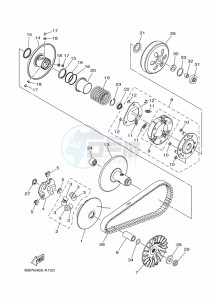 GPD125-A NMAX 125 (BAL3) drawing REAR WHEEL