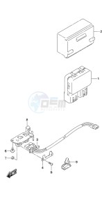 DF 30A drawing PTT Switch Tiller Handle w/Power Tilt