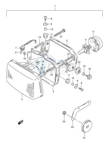 DR800S (E4) drawing HEADLAMP (MODEL M N P)