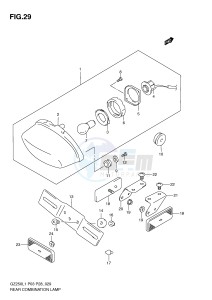 GZ250 (P3) drawing REAR COMBINATION LAMP