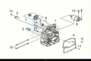 CRUISYM a 250 (LV25W2-EU) (M0) drawing R. CRANK CASE COMP