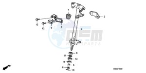 TRX250X9 Australia - (U) drawing STEERING SHAFT