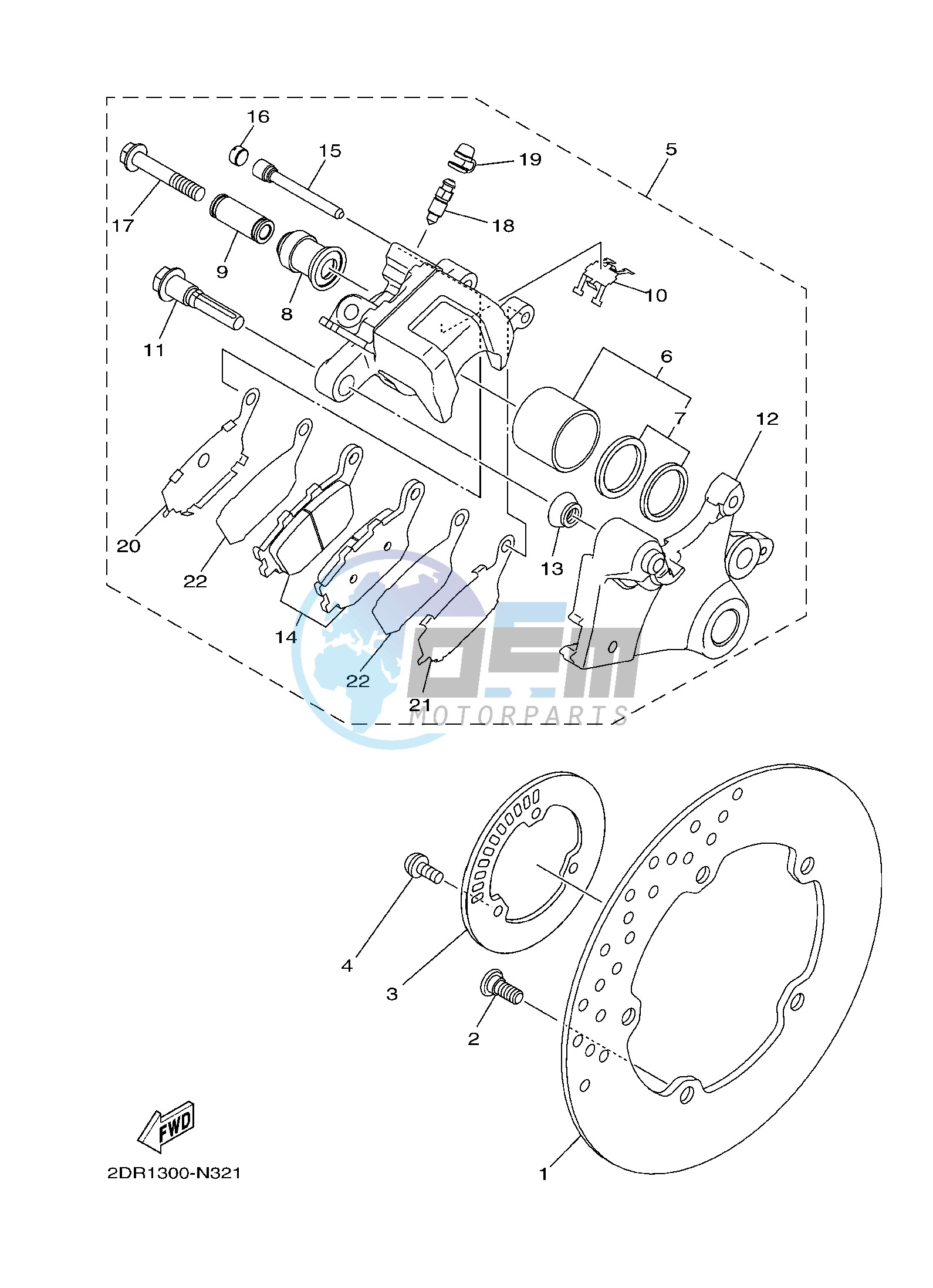 REAR BRAKE CALIPER