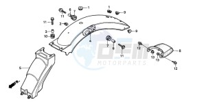 CG125 drawing REAR FENDER