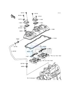 NINJA_ZX-6R ZX600REF FR GB XX (EU ME A(FRICA) drawing Cylinder Head Cover