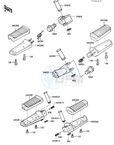 ZN 700 A [LTD SHAFT] (A1-A2) [LTD SHAFT] drawing FOOTRESTS