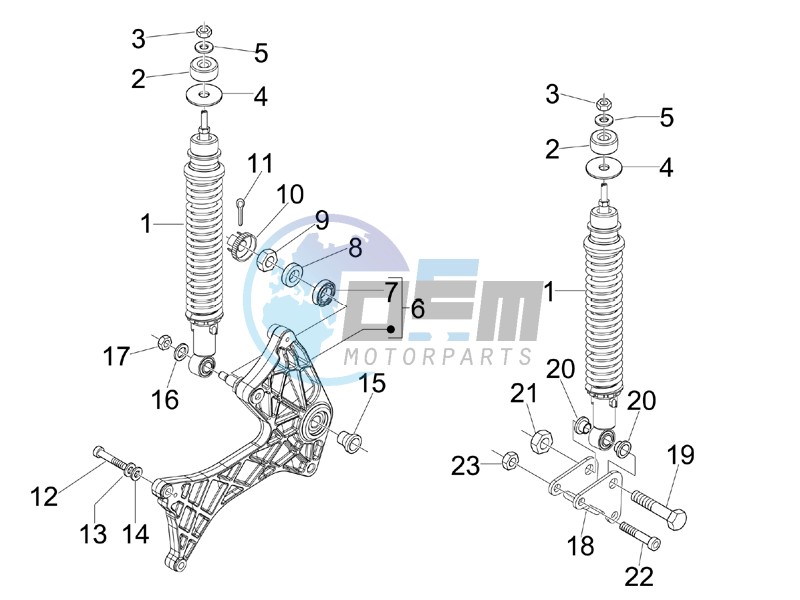 Rear suspension - Shock absorber - s