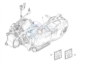 GTS 300 SUPER HPE 4T 4V IE ABS E4 (NAFTA) drawing Engine, assembly