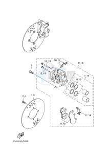 YXR700F YXR7FSPD RHINO 700 SPORTS EDITION (1RBM 1RBN 1RBP) drawing FRONT BRAKE CALIPER