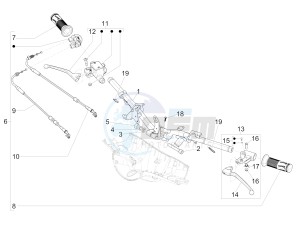 PRIMAVERA 125 4T 3V IE ABS-NOABS E3-E4 (EMEA) drawing Handlebars - Master cil.