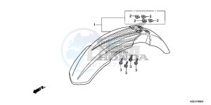 CRF150RE CRF150R Europe Direct - (ED) drawing FRONT FENDER