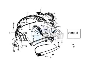 FIDDLE III 50 45KMH (L8) EU EURO4 drawing COWLING