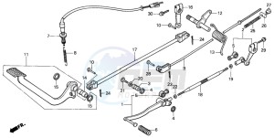 VT1100C drawing PEDAL (VT1100CS/CT)