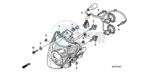 CB600FAA France - (F / ABS CMF) drawing HEADLIGHT