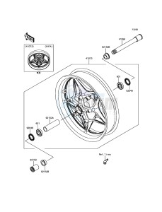 NINJA H2 / NINJA H2 CARBON ZX1000XHFA XX (EU ME A(FRICA) drawing Front Hub