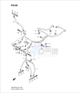 GSF650/S drawing FRONT BRAKE HOSE (GSF650AK9/SAK9/UAK9/SUAK9/AL0/SAL0/UAL0/SUAL0)