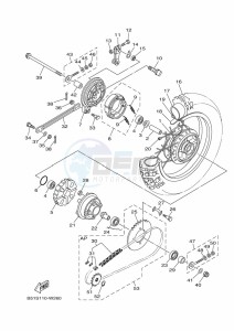 TT-R110E (BMA3) drawing REAR WHEEL