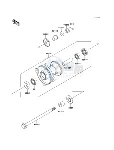 KX65 KX65AEF EU drawing Front Hub