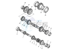 XV VIRAGO 1100 drawing TRANSMISSION