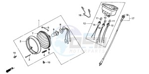 C70Z 50 drawing HEADLIGHT/SPEEDOMETER (1)