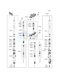 Z250SL BR250EGF XX (EU ME A(FRICA) drawing Front Fork