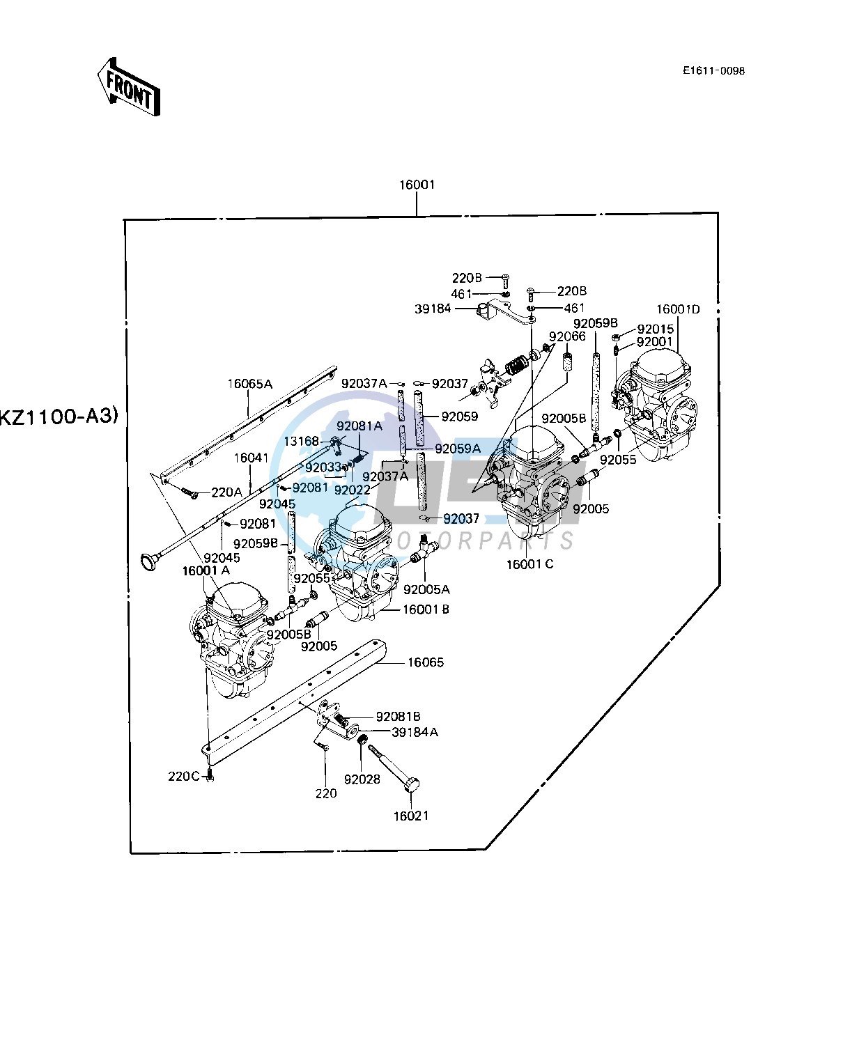 CARBURETOR ASSY -- KZ1100-A3- -