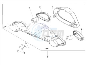 SCARABEO 50 2T CARBURATORE E4 CLASSIC (EMEA) drawing Rear lights