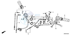 NT700VB drawing HANDLE LEVER/ SWITCH/ CABLE