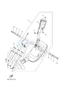 MTM850 MTM-850 XSR900 (B90A) drawing EXHAUST