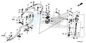 CRF1000AG CRF1000 - Africa Twin - ABS Europe Direct - (ED) drawing REAR BRAKE MASTER CYLINDER (CRF1000A/CRF1000D)