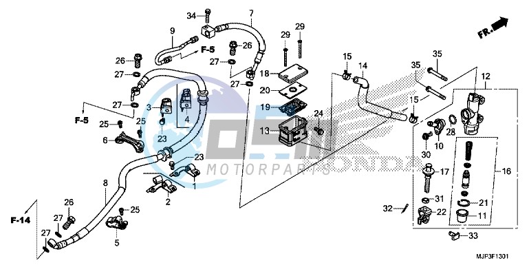 REAR BRAKE MASTER CYLINDER (CRF1000A/CRF1000D)