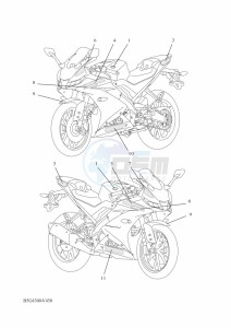 YZF125-A YZF-R125 (B5G4) drawing GRAPHIC & EMBLEM