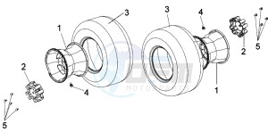 QUADLANDER 250 drawing REAR WHEEL / KICK STARTER