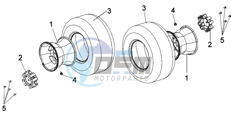 REAR WHEEL / KICK STARTER