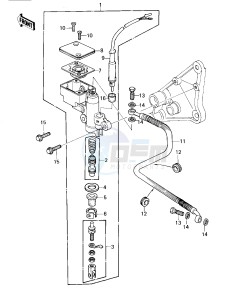 KZ 1300 A (A1-A3) drawing REAR MASTER CYLINDER