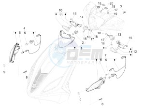 Fly 150 4T 3V ie (USA) drawing Front headlamps - Turn signal lamps