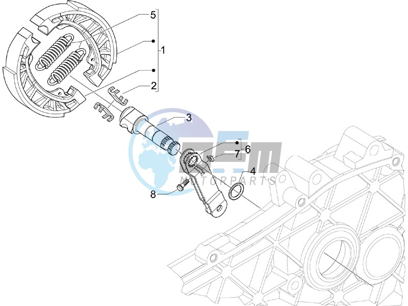 Rear brake - Brake jaw